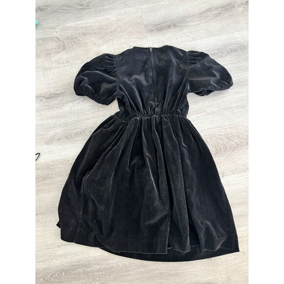 Vtg Girls Rare Editions Velvet Dress, Whimsigoth Shabby Chic Roses Lace Sz 8 - Picture 5 of 10